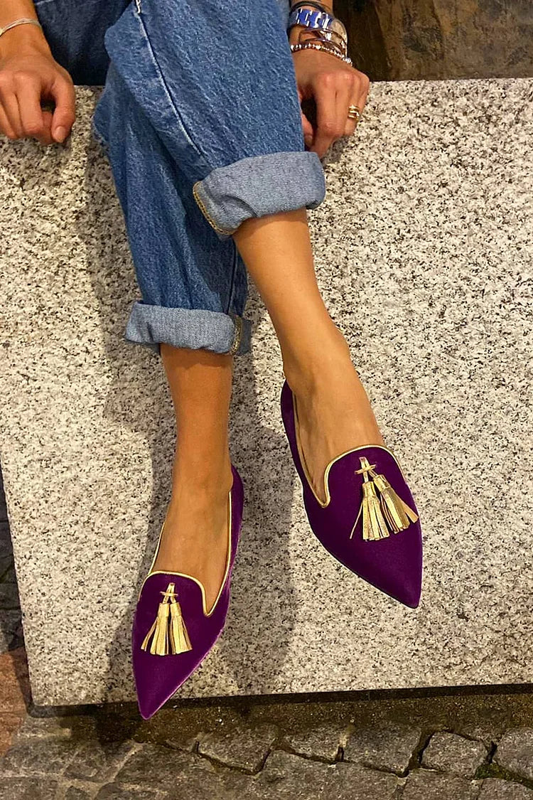 ELEGANT LOAFER WITH TASSELS