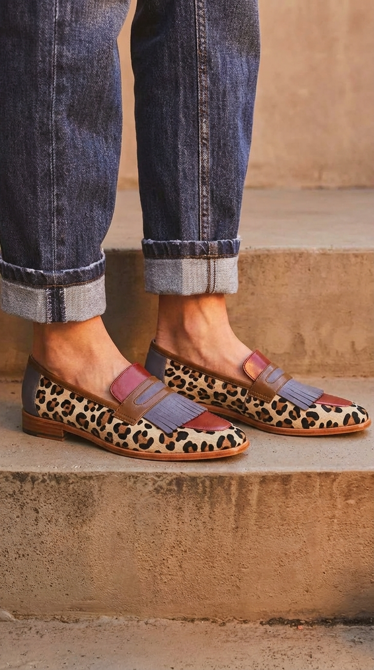MULTI-DETAIL LOAFER WITH FRINGES