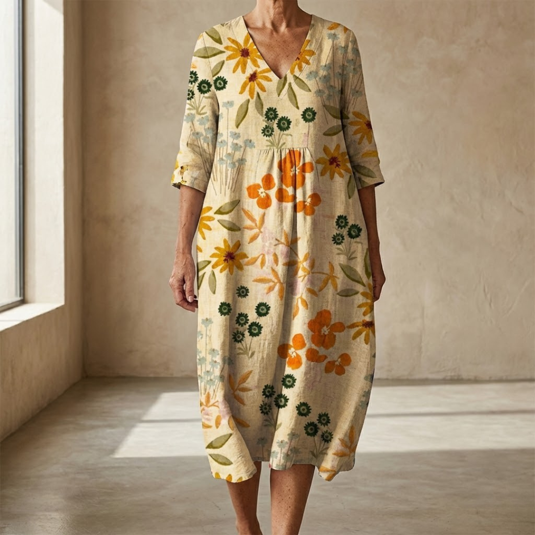 Priscilla™ | Mediterranean Linen Dress