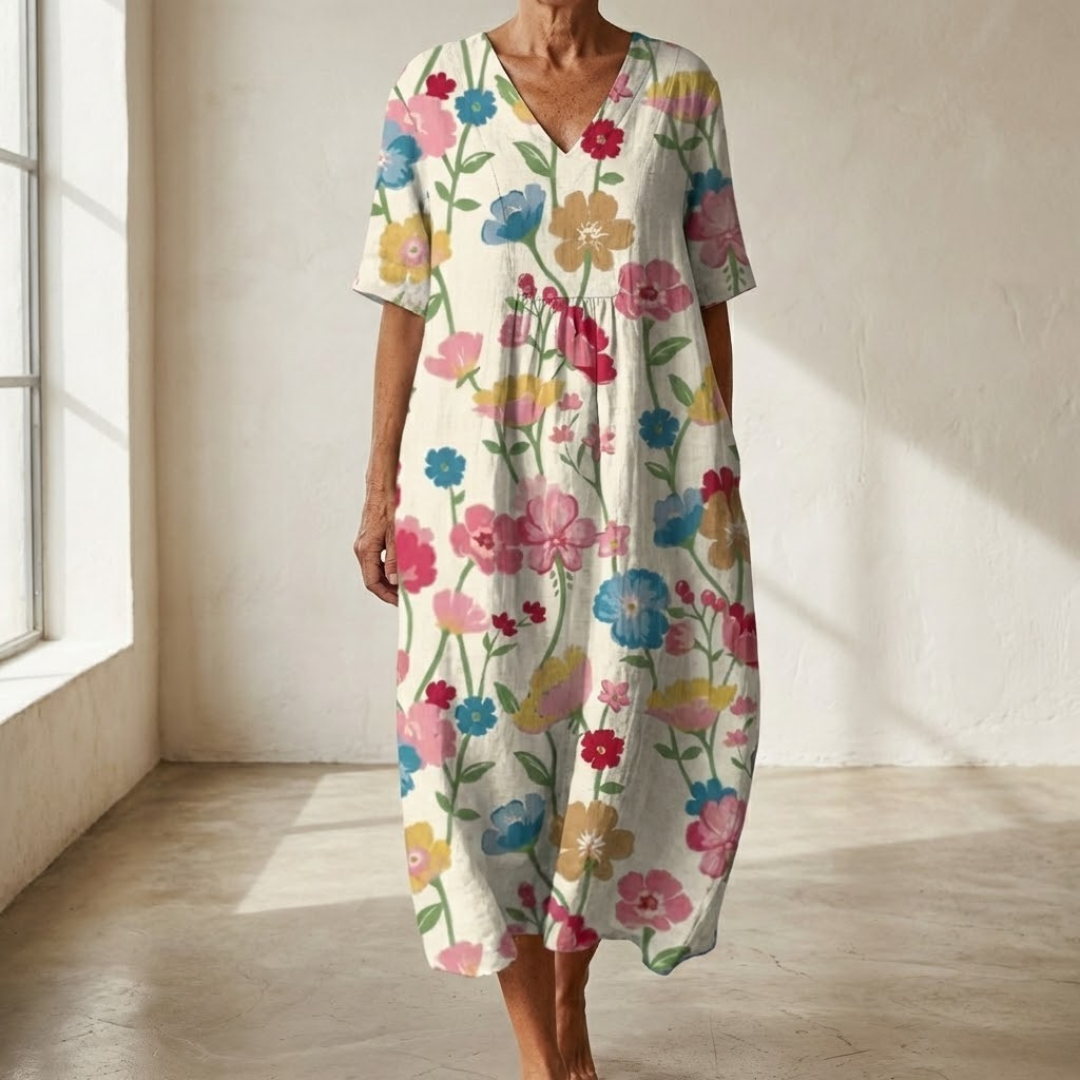 Silvia™ | Mediterranean Linen Dress