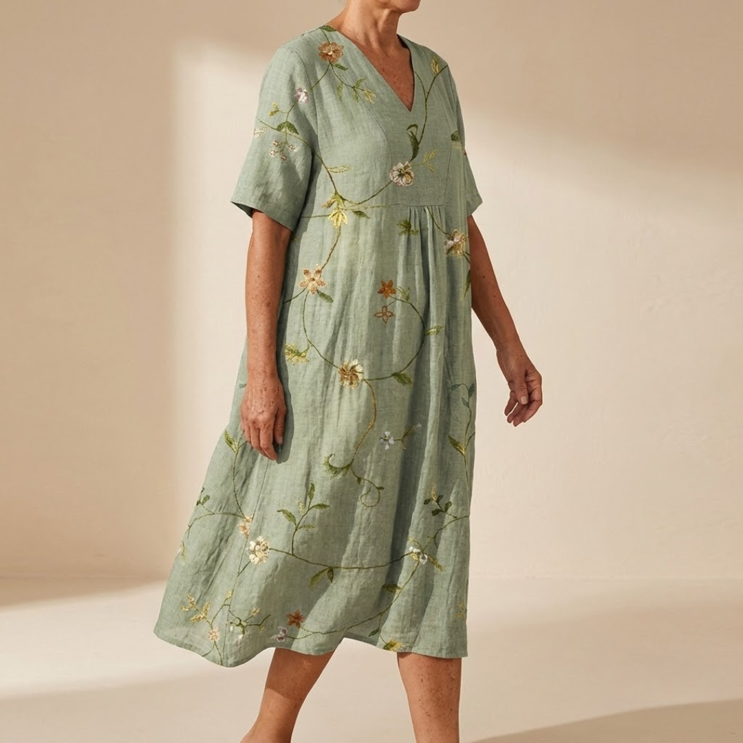 Graziella™ | Mediterranean Linen Dress