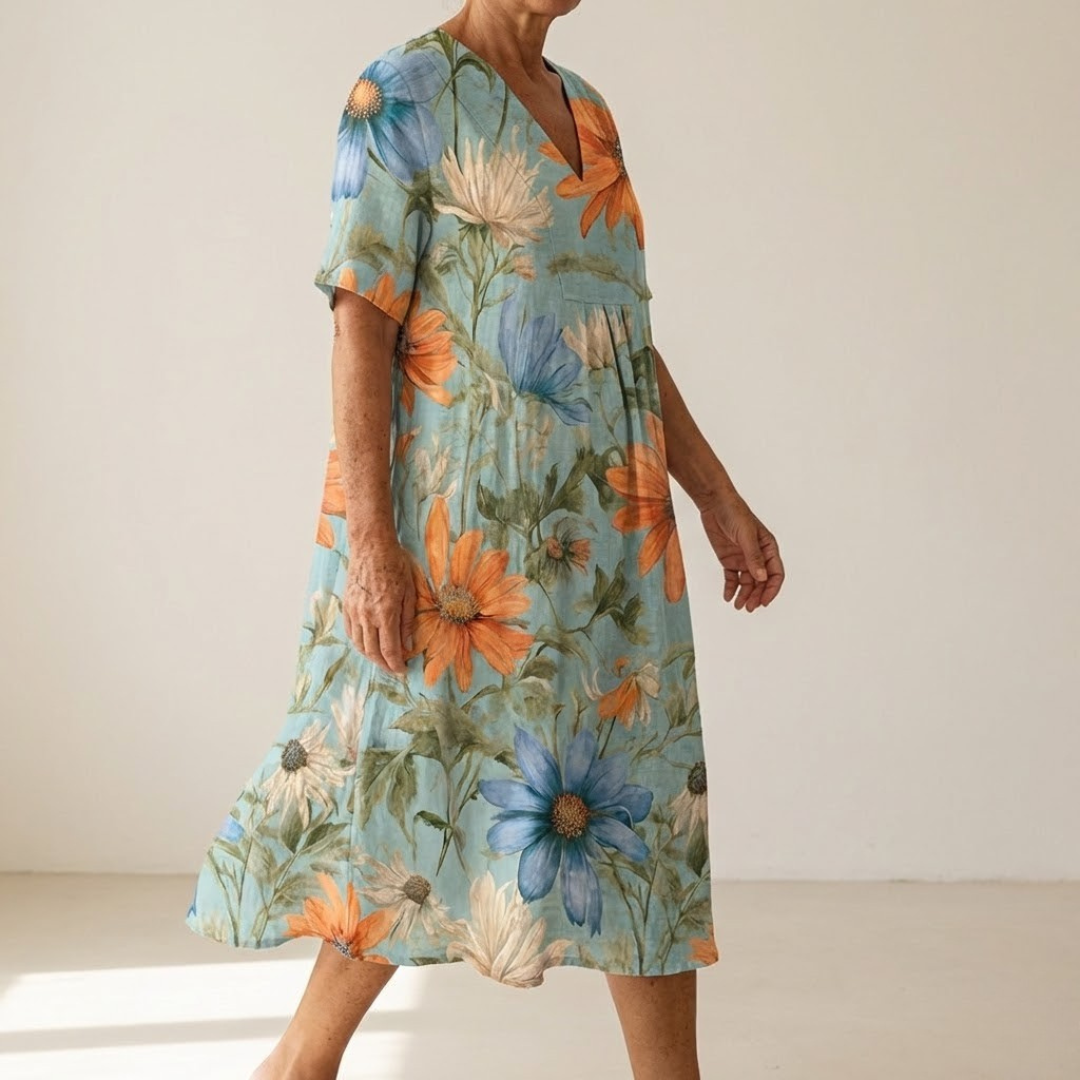 Isabella™ | Mediterranean Linen Dress