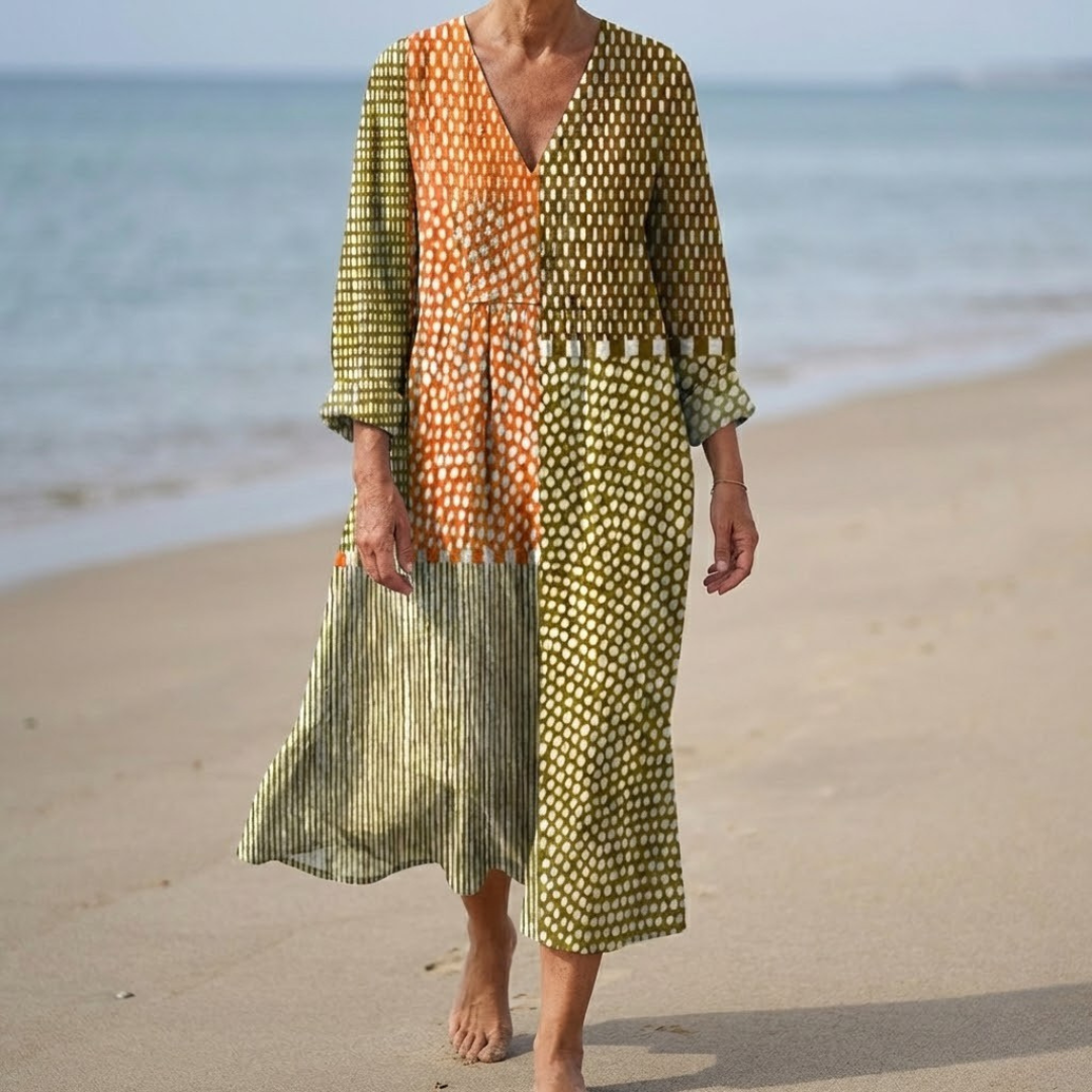 Oriana™ | Mediterranean Linen Dress