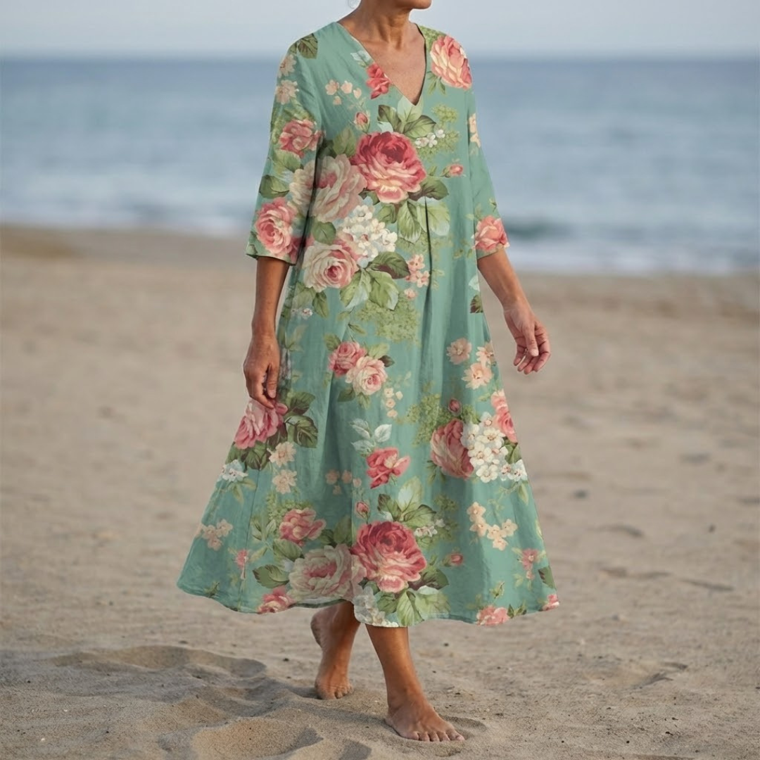 Umberta™ | Mediterranean Linen Dress