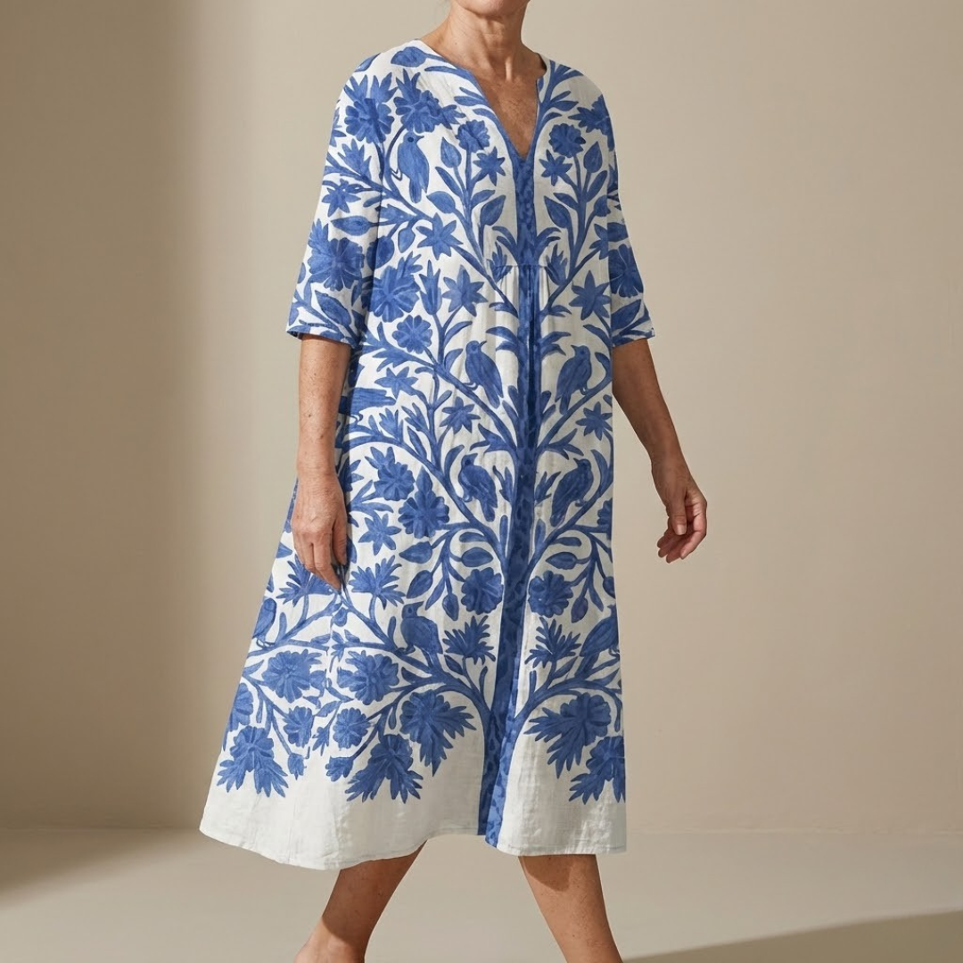 Bruna™ | Mediterranean Linen Dress